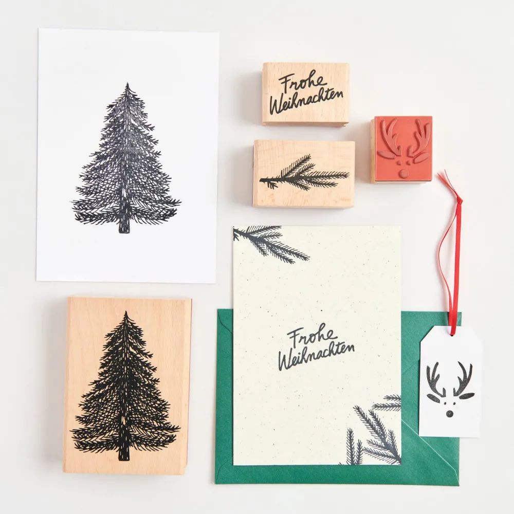 Rico Design Stempel drewniany Sosna - - 8,5 x 12 cm