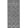 Stickersy, naklejki ażurowe - Kielichy, srebrne