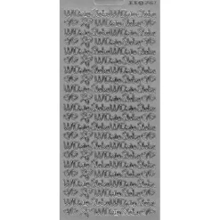Stickersy, naklejki ażurowe - W Dniu Ślubu, srebrne