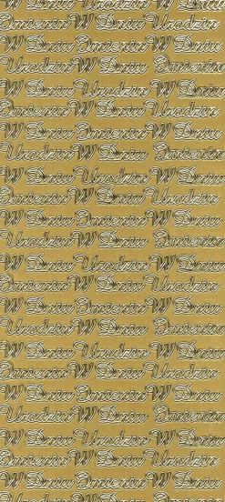 Stickersy, naklejki ażurowe - W Dniu Urodzin, złote