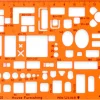 Leniar Szablon kreślarski dla projektantów i architektów - - meble, 10 x 17 cm