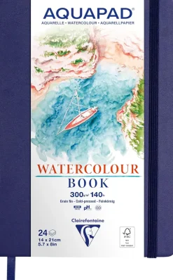 Clairefontaine Szkicownik Aquapad Watercolour Book 14 x 21 cm - - 300 g 24 ark.