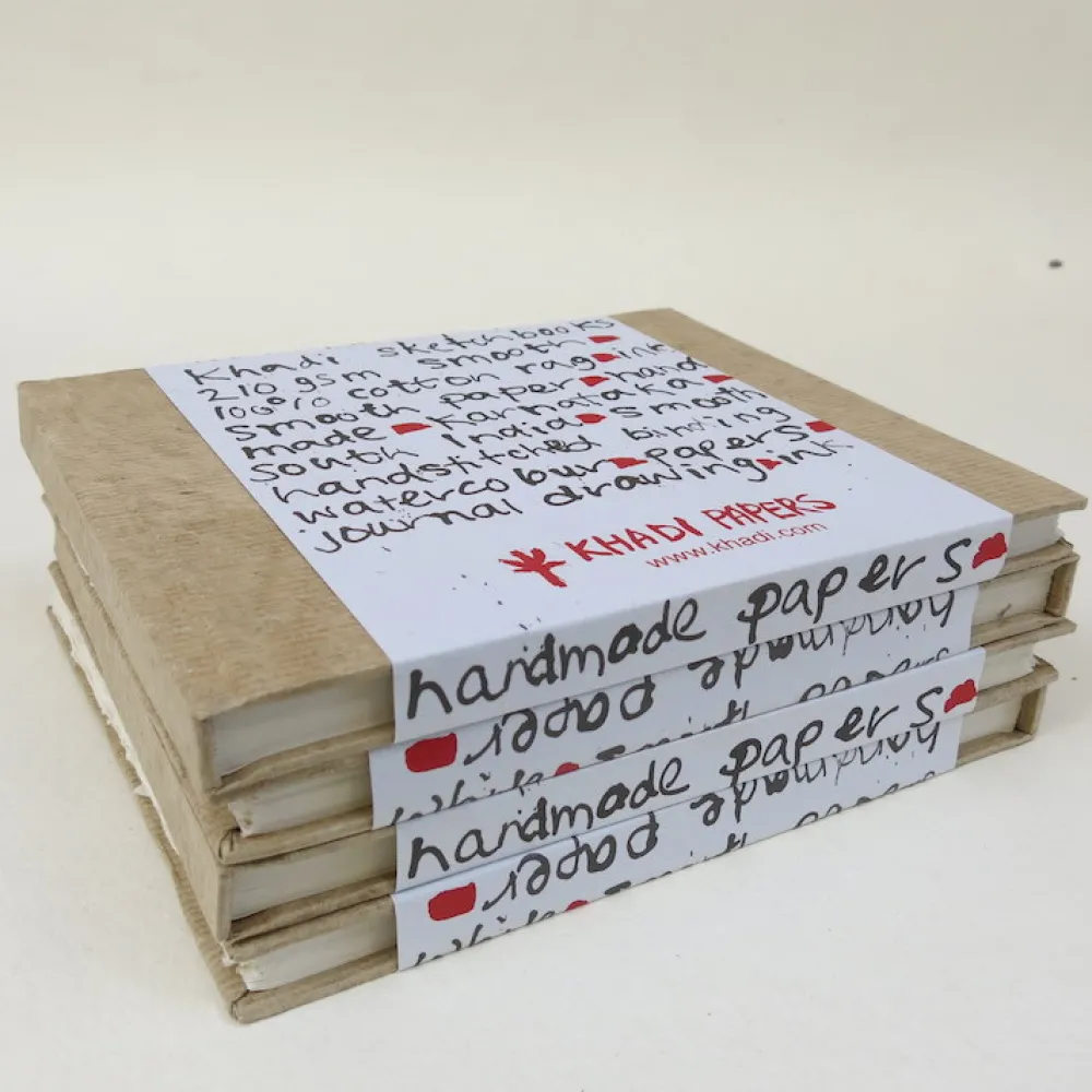 Khadi Papers Szkicownik 100% bawełny 210 g - - Smooth 21 x 25 cm 16 ark.
