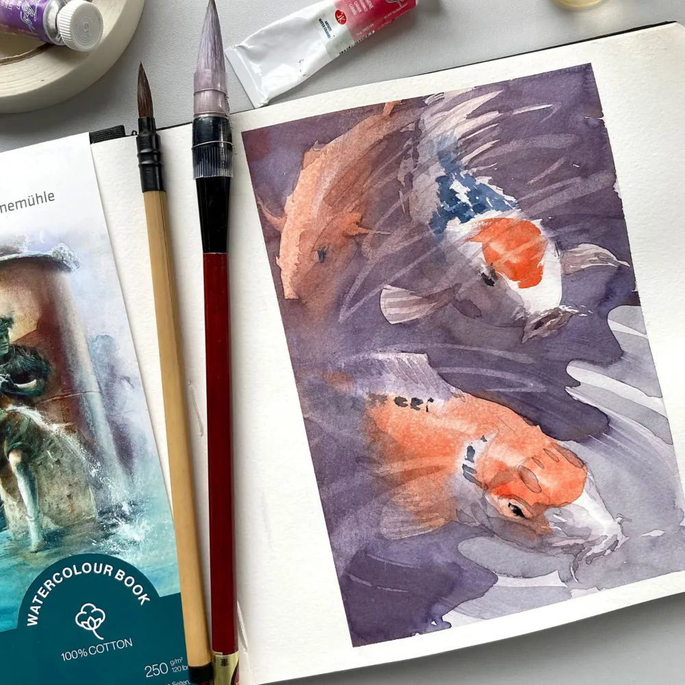 Hahnemuhle Szkicownik do akwareli Watercolour Book - Hahnemühle - A6, 250 g, 30 ark. > Papier Do Akwareli