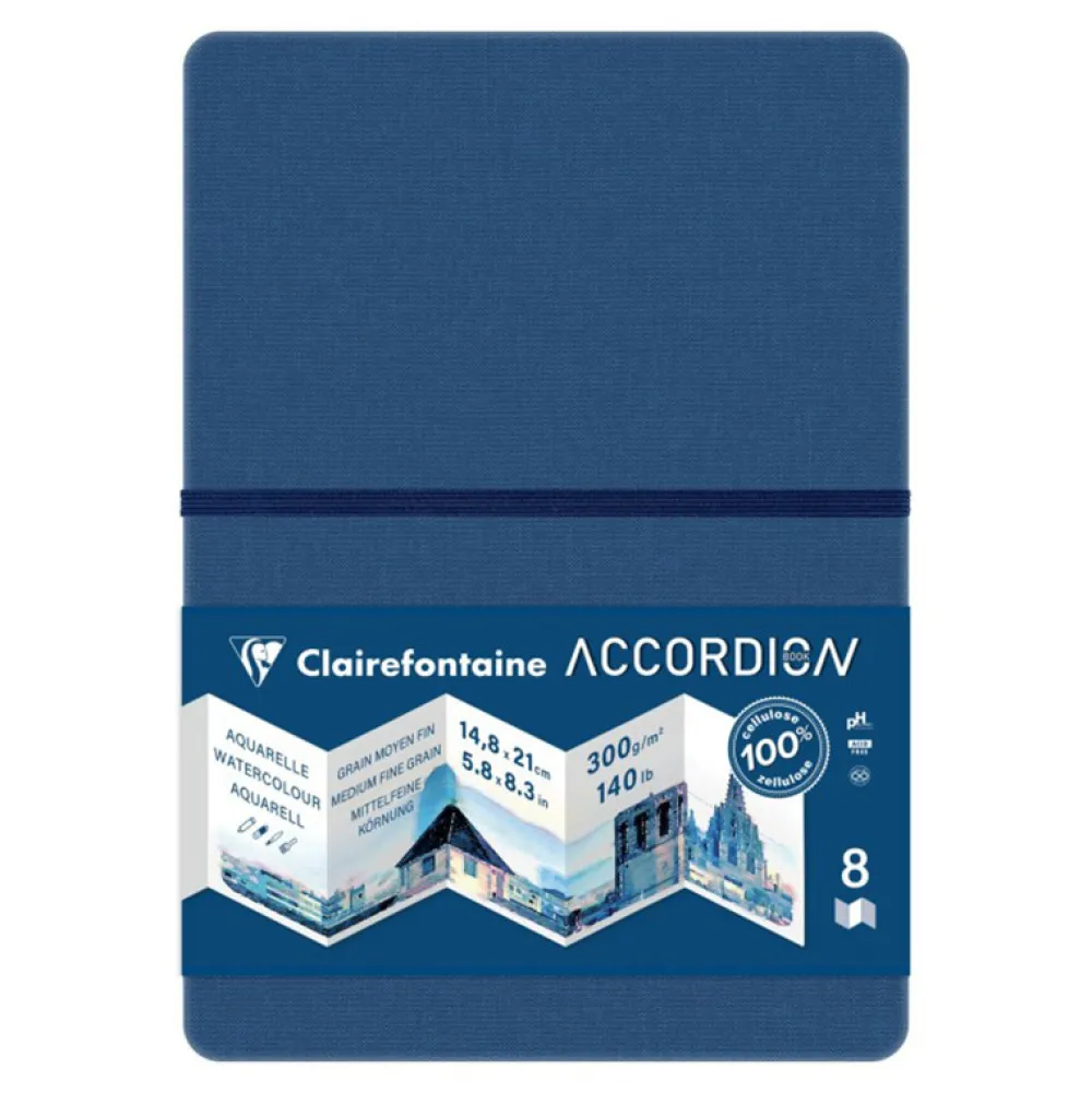Clairefontaine Szkicownik gładki Accordion A5 - - 300 g 8 ark. > Szkicowniki