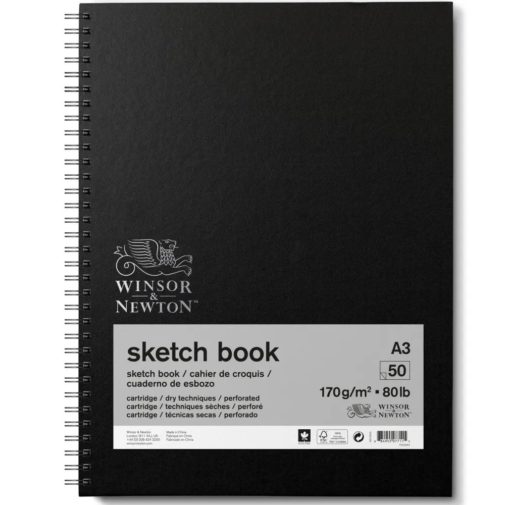 Winsor & Newton Szkicownik na spirali Sketch Book - - A3, 170g, 50 ark.