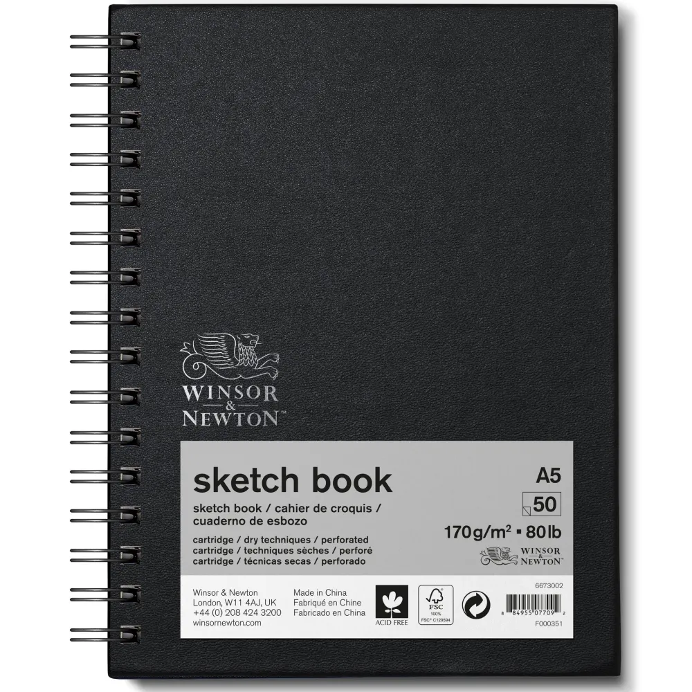 Winsor & Newton Szkicownik na spirali Sketch Book - - A5, 170g, 50 ark.