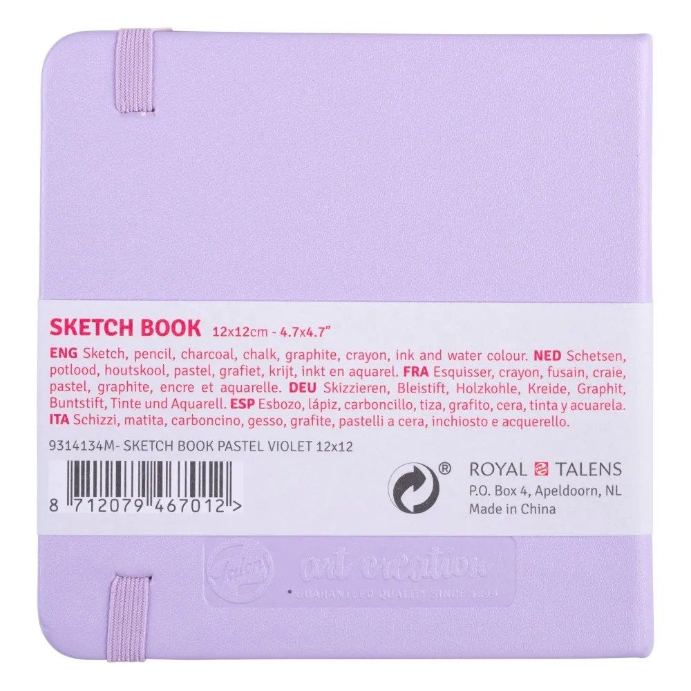 Talens Art Creation Szkicownik 12 x 12 cm - - Pastel Violet, 140 g, 80 ark.