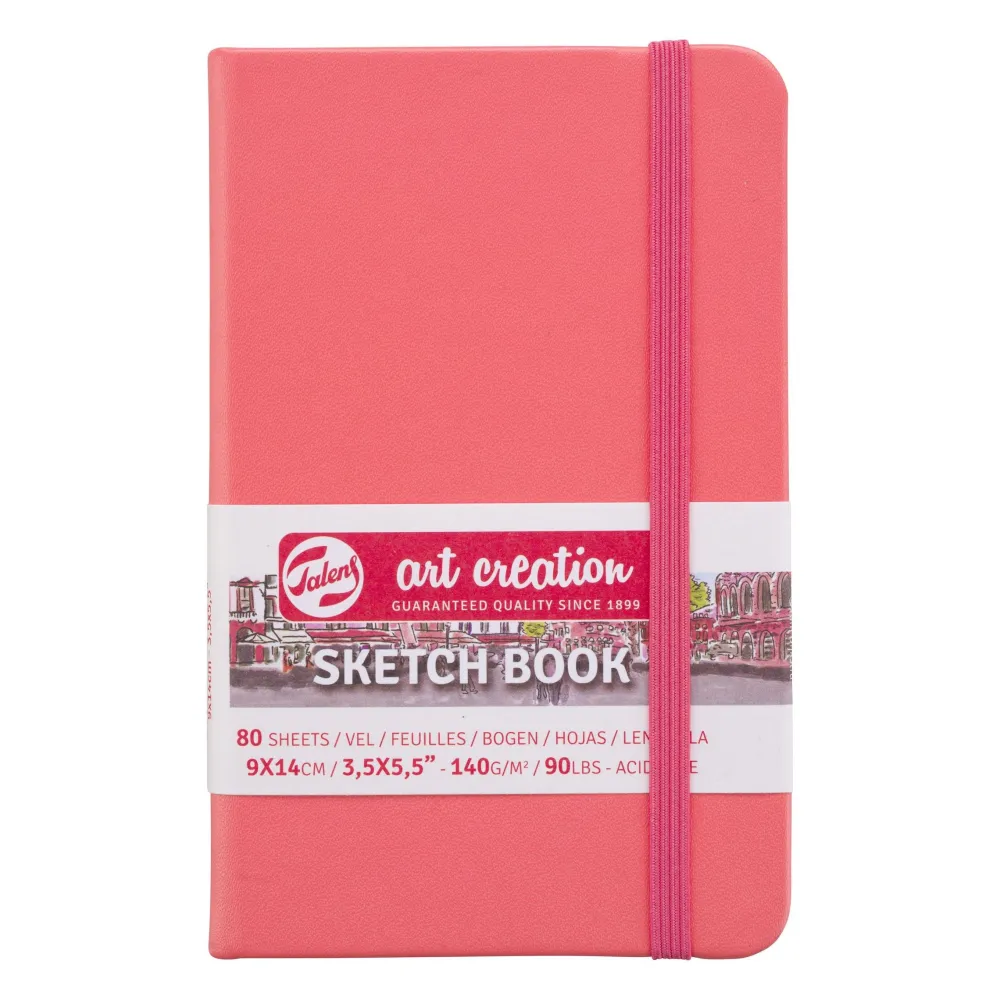 Talens Art Creation Szkicownik 9 x 14 cm - - Coral Red, 140 g, 80 ark.