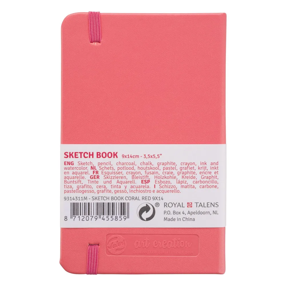 Talens Art Creation Szkicownik 9 x 14 cm - - Coral Red, 140 g, 80 ark.