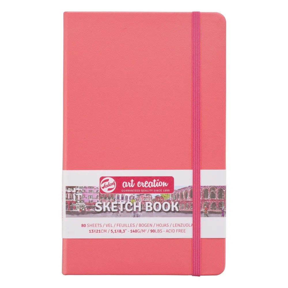 Talens Art Creation Szkicownik 12 x 12 cm - - Coral Red, 140 g, 80 ark. > Bloki Szkicowe