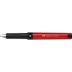 Faber-Castell Szkolne pióro wieczne z wkładami - - czerwone, M > Pióra Wieczne