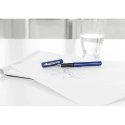 Faber-Castell Szkolne pióro wieczne z wkładami - - niebieskie, M > Pióra Wieczne