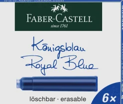 Faber-Castell Szkolne pióro wieczne z wkładami - - niebieskie, M ><noscript><img width=