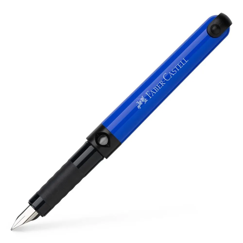 Faber-Castell Szkolne pióro wieczne z wkładami - - niebieskie, M > Pióra Wieczne