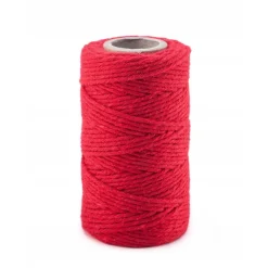 Sznurek bawełniany do makramy - ciemnozielony, 2 mm, 100 g, 70 m > Sznurki