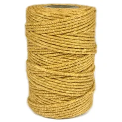Sznurek bawełniany do makramy - musztardowy, 2 mm, 60 m > Sznurki