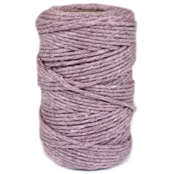 Sznurek bawełniany do makramy - lawendowy, 2 mm, 60 m
