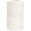 Sznurek bawełniany do makramy - beżowy z kolorową nicią, 2 mm, 100 g, 60 m > Sznurki