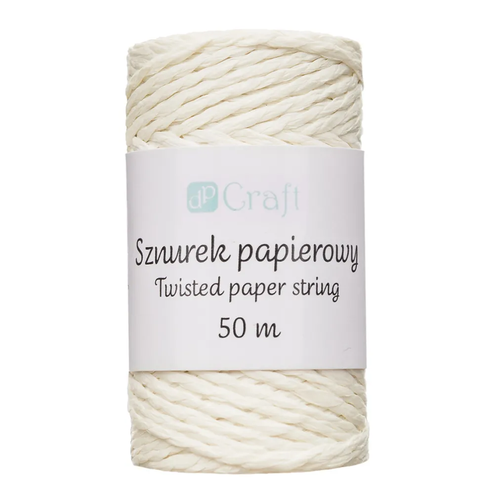 dpCraft Sznurek papierowy - - ecru, 50 m