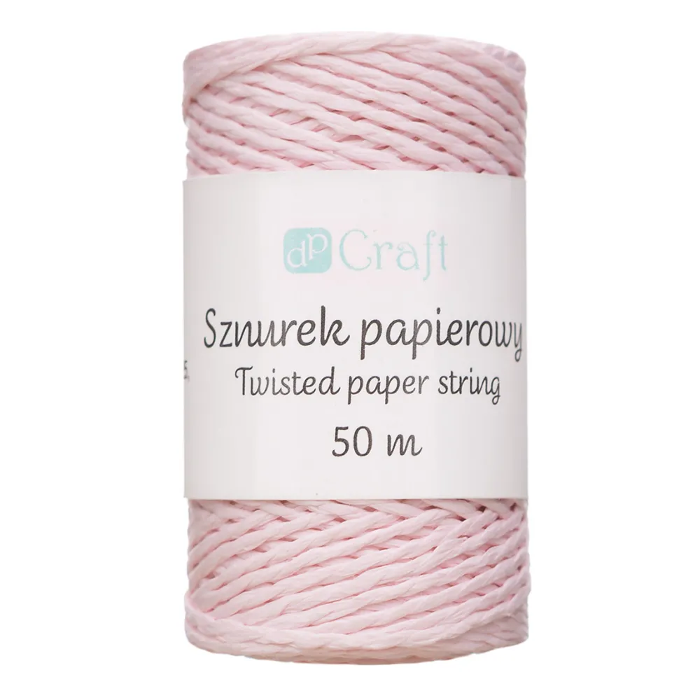 dpCraft Sznurek papierowy - - różowy, 50 m > Sznurki