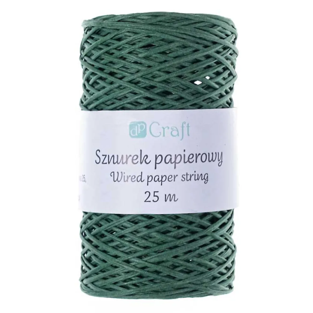 dpCraft Sznurek papierowy - - zielony, 25 m