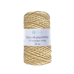 dpCraft Sznurek papierowy z drucikiem - - kraft, 2 mm, 25 m