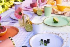 PartyDeco Talerzyki papierowe - 6 kolorów, 21 cm, 6 szt. ><noscript><img width=