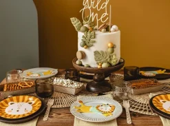 PartyDeco Talerzyki papierowe, Lew - 18 cm, 6 szt.