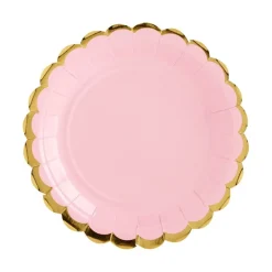 PartyDeco Talerzyki papierowe - różowo-złote, 18 cm, 6 szt. ><noscript><img width=