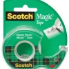 Scotch Taśma biurowa Magic z dyspenserem - - matowa 19 mm x 7,5 m > Kleje I Taśmy Klejące