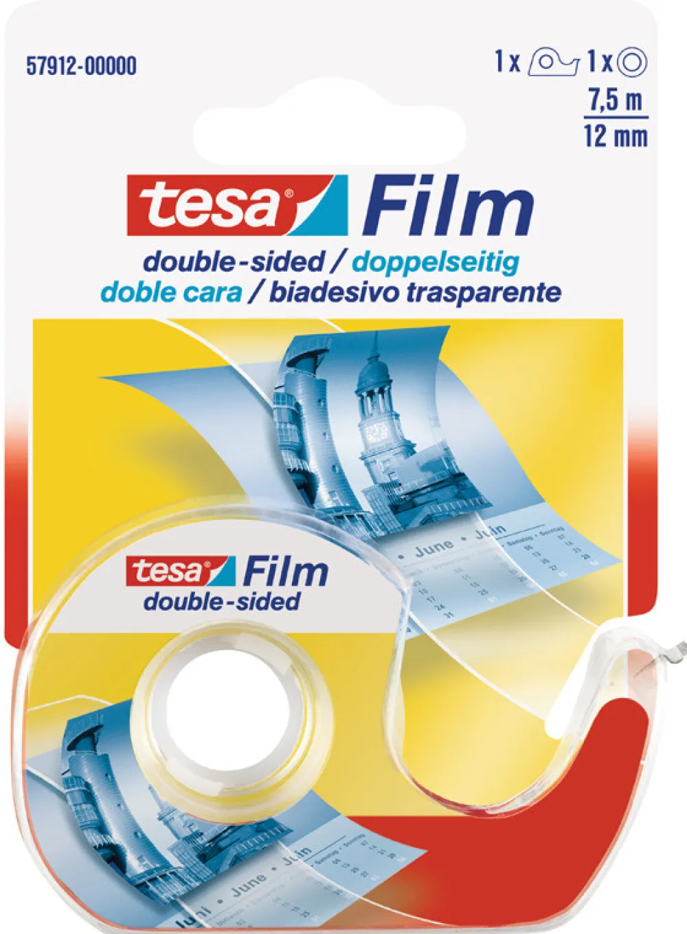 Tesa Taśma biurowa film dwustronna - 7,5m x 12mm > Kleje I Taśmy Klejące