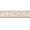 PartyDeco Taśma jutowa z koronką - 5 cm x 5 m