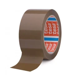 Tesa Taśma pakowa Solvent 48 mm x 66 m - - brązowa