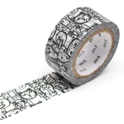 MT Masking Tape Taśma papierowa washi - - Cup of Therapy Animals, 7 m
