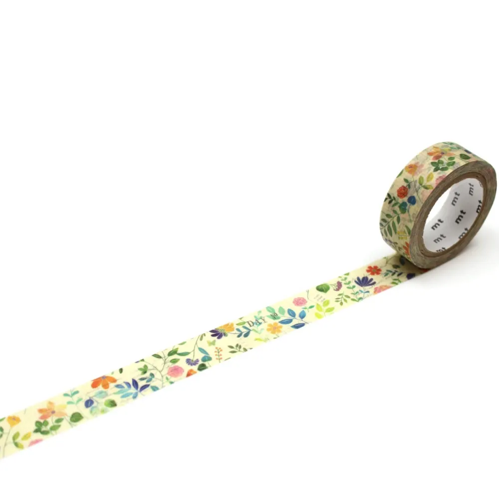 MT Masking Tape Taśma papierowa washi - - Watercolour Flower, 7 m > Dodatki Dekoracyjne