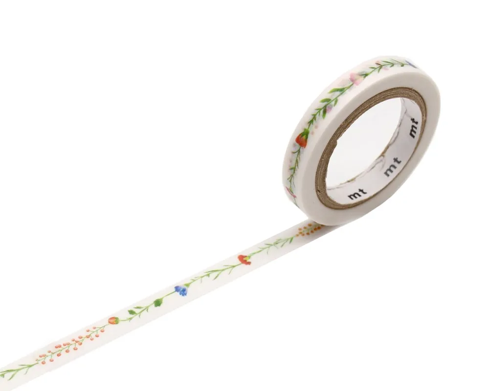 MT Masking Tape Taśma papierowa washi - - Flower Line, 7 m > Dodatki Dekoracyjne