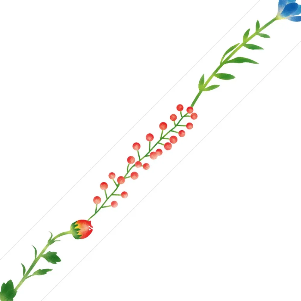 MT Masking Tape Taśma papierowa washi - - Flower Line, 7 m > Dodatki Dekoracyjne