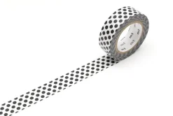 MT Masking Tape Taśma papierowa washi - - Dot Black, 7 m