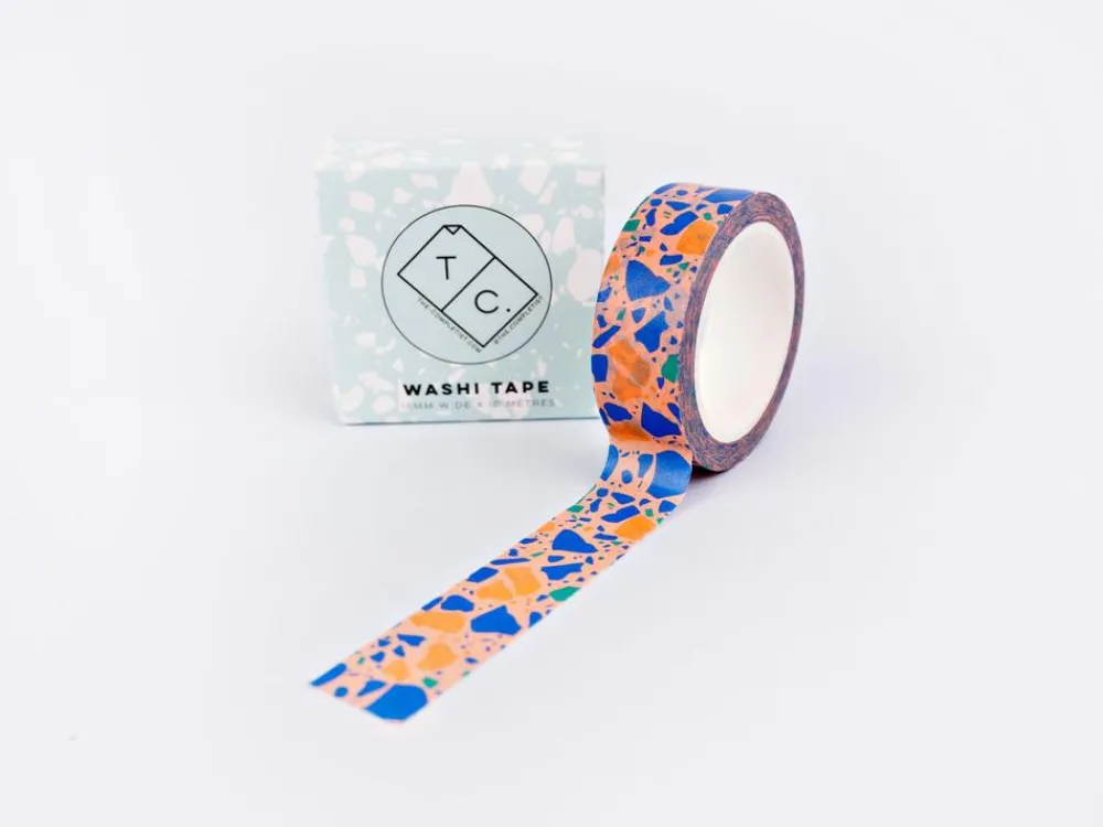 The Completist. Taśma papierowa washi Peach Terazzo -