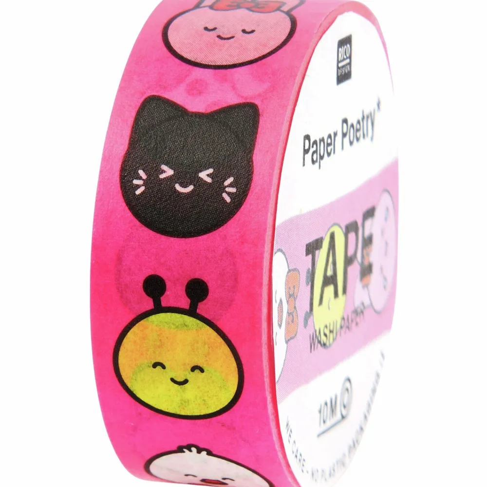 Rico Design Taśma washi Chingu Animals - Paper Poetry - 1,5 cm x 10 m > Dodatki Dekoracyjne