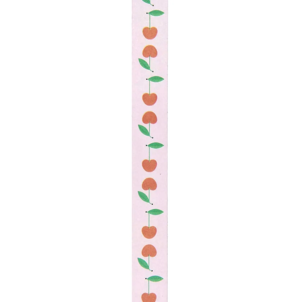 Rico Design Taśma washi, Wiśnie - Paper Poetry - różowa, 15 mm x 10 m