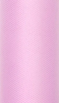 PartyDeco Tiul dekoracyjny 15 cm - jasnoróżowy, 9 m > Tiul