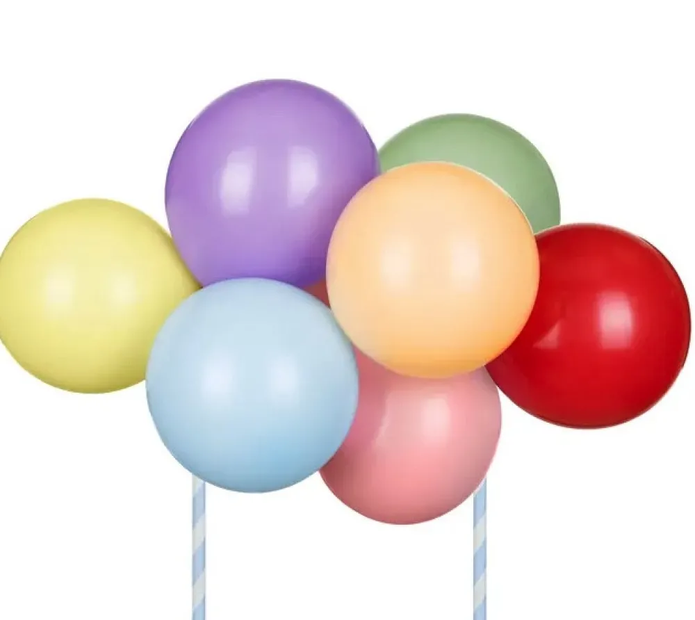 PartyDeco Topper balonowy na tort - kolorowy, 29 cm > Toppery Na Wypieki