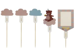 PartyDeco Toppery do muffinek Miś - 12-14 cm, 5 szt. > Toppery Na Wypieki