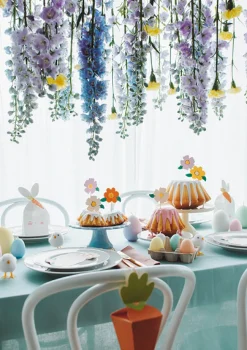 PartyDeco Toppery na wypieki, Kwiaty - kolorowe, 8 szt. > Toppery Na Wypieki