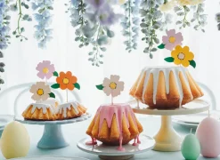 PartyDeco Toppery na wypieki, Kwiaty - kolorowe, 8 szt. ><noscript><img width=