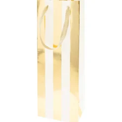 Rico Design Torba prezentowa na wino Paski - - 12 x 36,5 x 8 cm