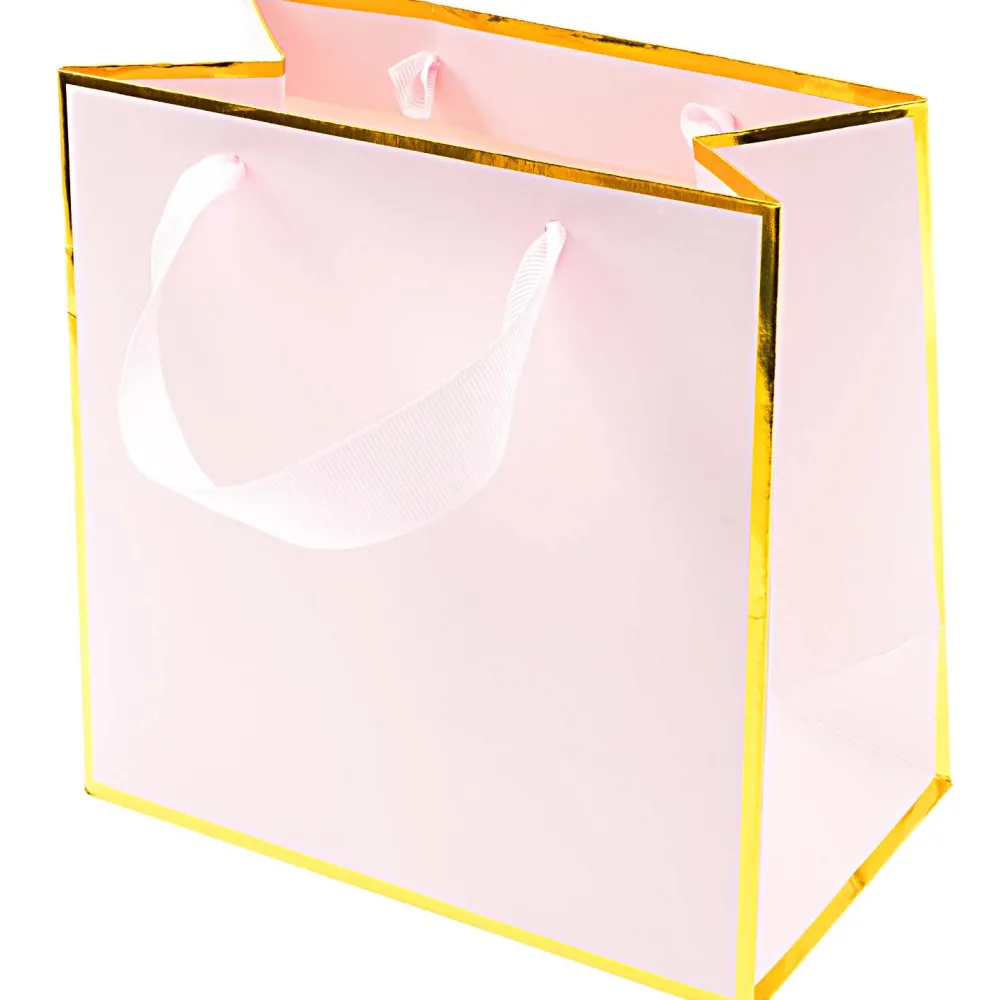 Rico Design Torba prezentowa - - różowo-złota, 18 x 18 x 10 cm