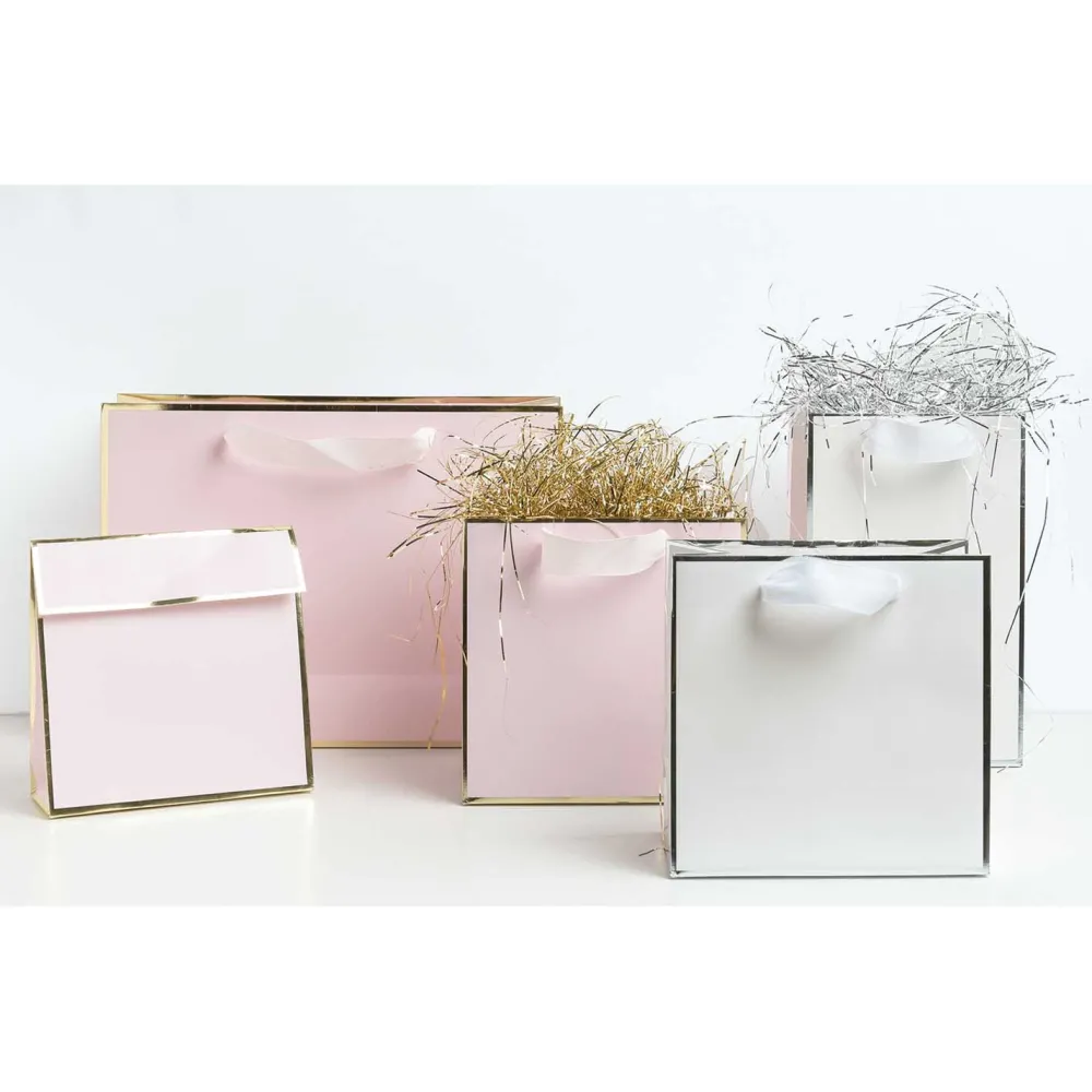 Rico Design Torba prezentowa - - biało-srebrna, 24 x 32 x 10 cm